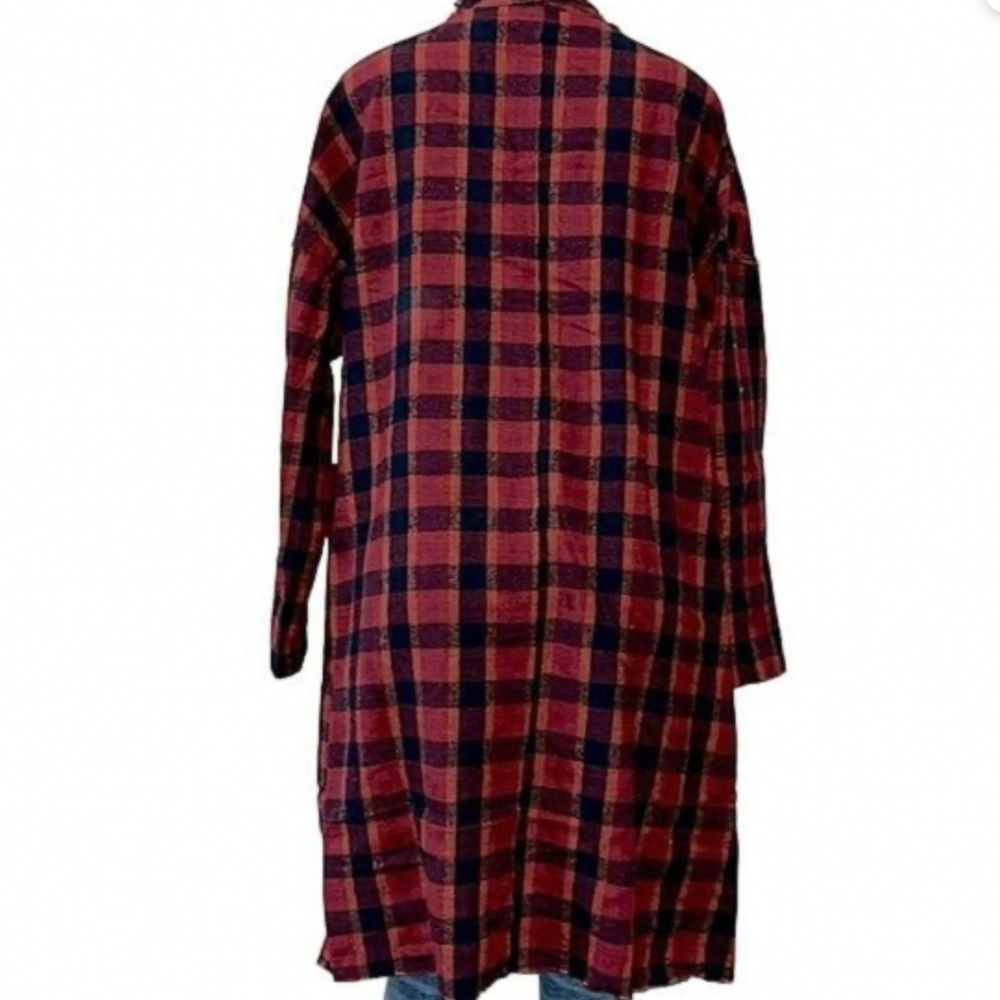 Pol Girl Next Door FlyAway Duster in Plaid sz M EUC $119R - Picture 6 of 10